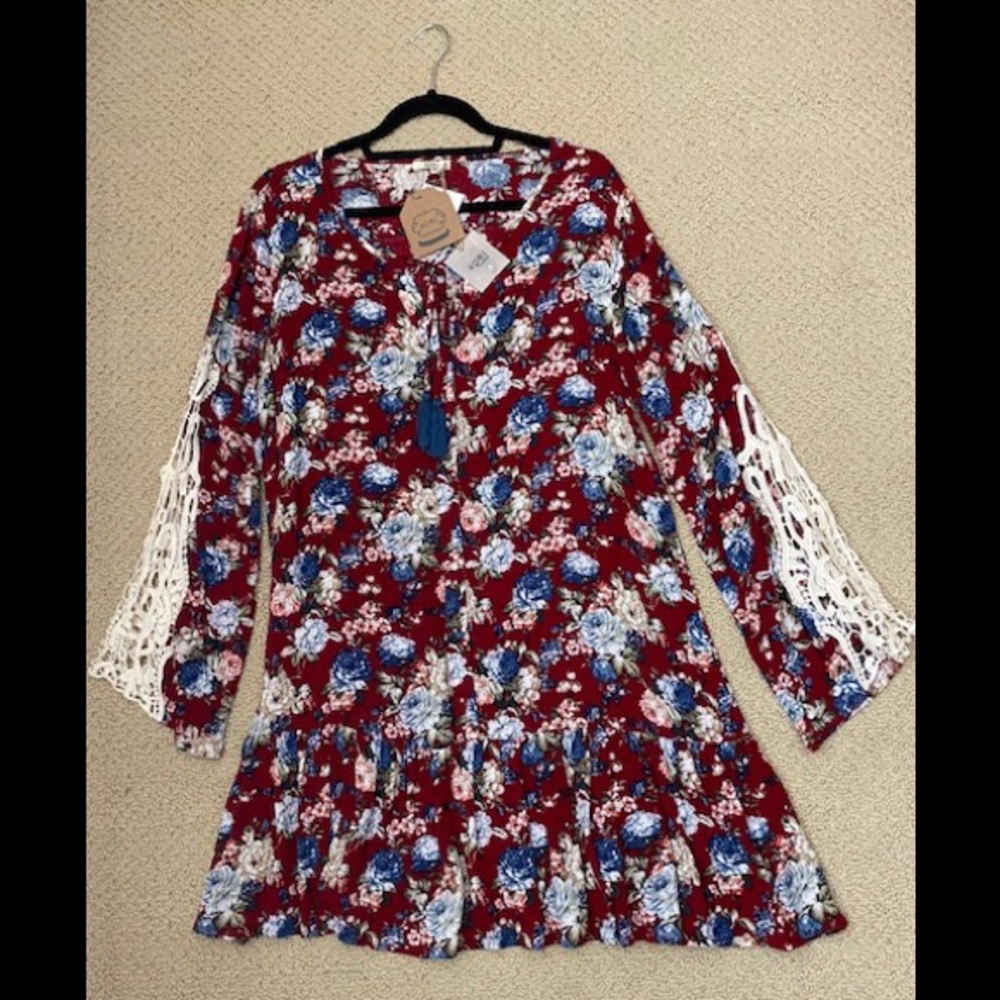 Kori Dress Floral 3/4 Sleeves